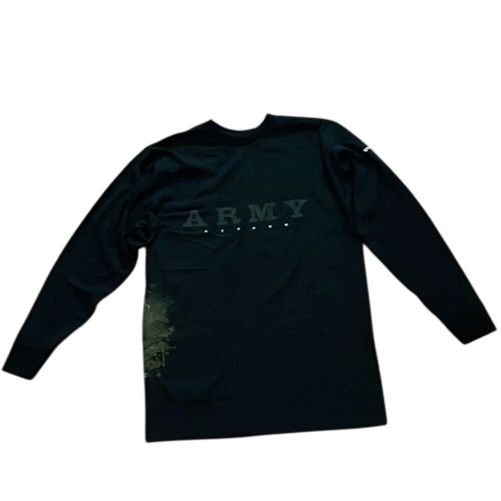 Unicor Black Army Strong Long Sleeve Graphic T-Shirt Mens Size Large Made in USA